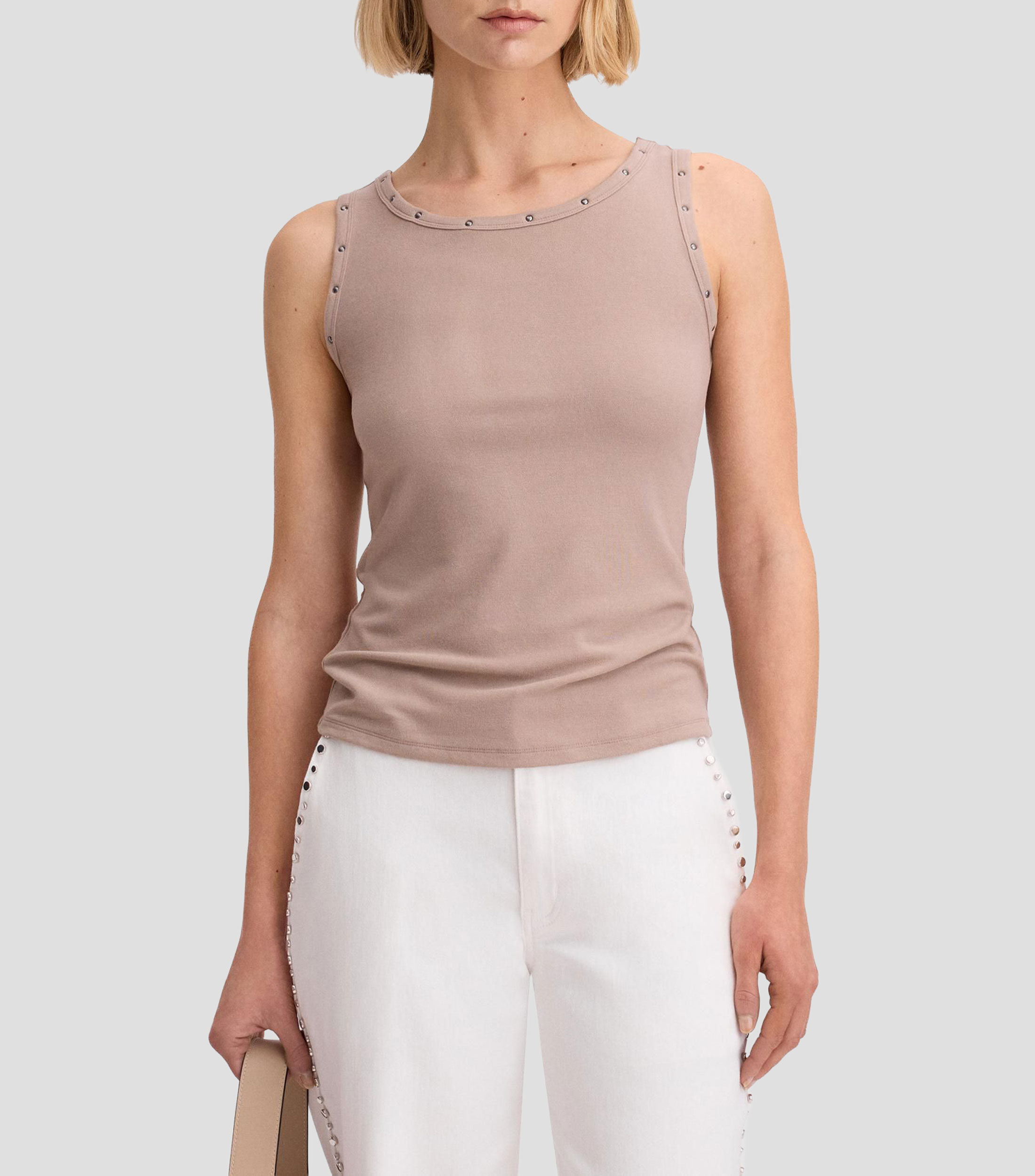 Playera sisada minitachas liso Mujer